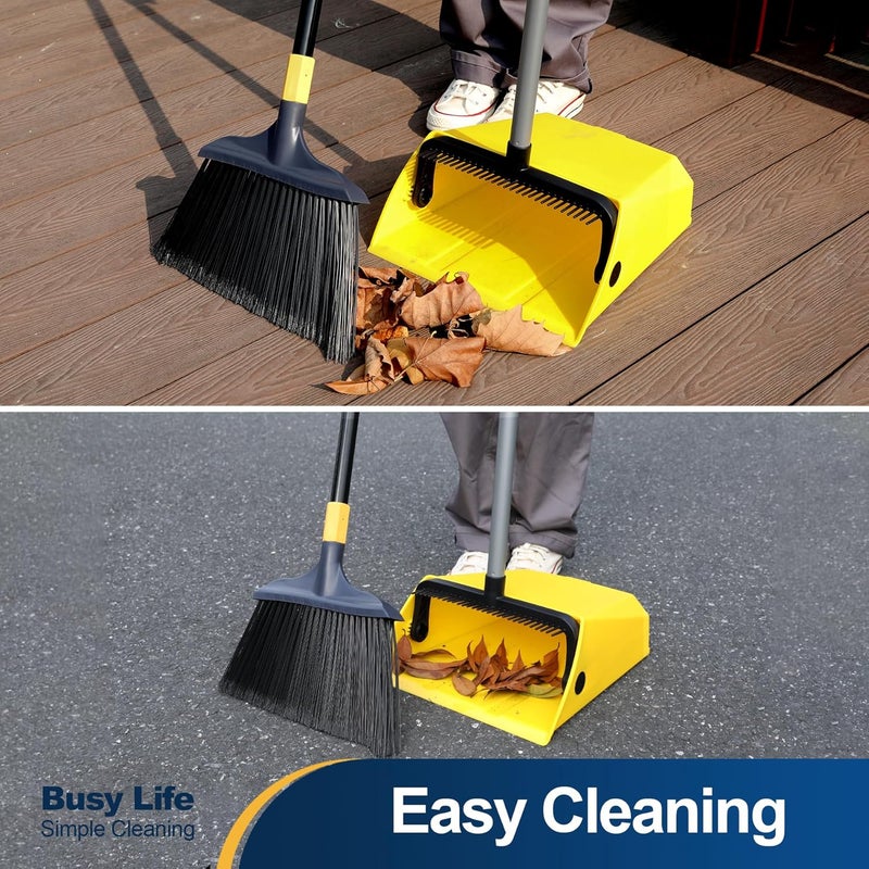 YOCADA Commercial Dustpan with Comb Outdoor Indoor for Courtyard Garage Lobby Mall Market Floor Home Kitchen Room Office Pet Hair Rubbish - Image 5